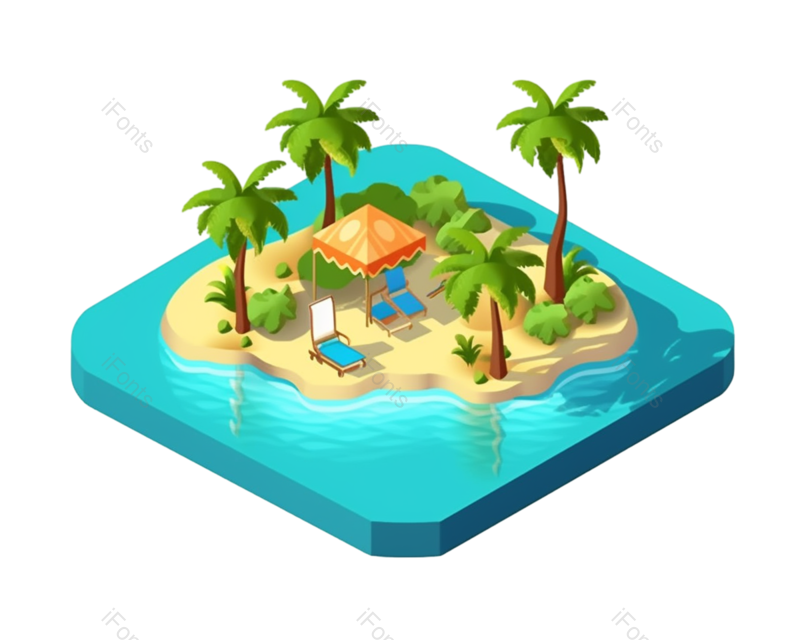 夏天图片,海洋元素,度假PNG,椅子免抠素材